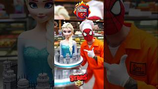 Brawlstar Rank 33 💪 prison Cake 🍰🍰 spiderman elsa marvel brawlstars [upl. by Ylsew]