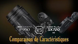 Nikon COOLPIX P950 vs Canon PowerShot SX720 HS Une Comparaison de Caractéristiques [upl. by Lette]