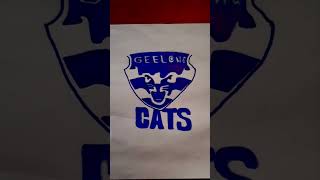 Drawing the Geelong Cats AFL logo [upl. by Margarida]