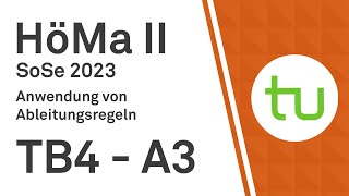 Anwendung von Ableitungsregeln  TU Dortmund Höhere Mathematik II BCIBWMLW [upl. by Casmey]