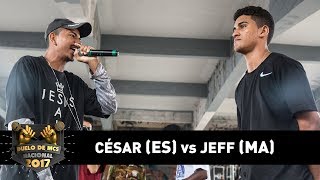 Jeff MA vs César ES Semifinal  DUELO DE MCS NACIONAL 2017 [upl. by Haman]