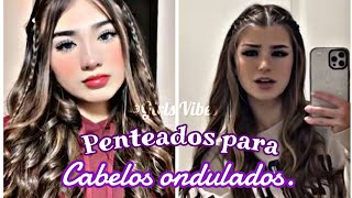 Melhores penteados para cabelo ondulado 🎀✨ [upl. by Anahsor]