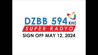 DZBBAM 594 KHz Super Radyo Sign OFF May 12 2024 [upl. by Sears11]