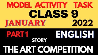 class 9 english model activity task january 2022 PART 1 story art competition [upl. by Ingemar]