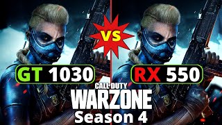 COD Warzone  GT 1030 vs Rx 550 [upl. by Nosloc]