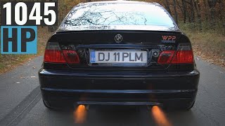 BMW E46 M3 TURBO  1045HP Burnout [upl. by Schreibe168]