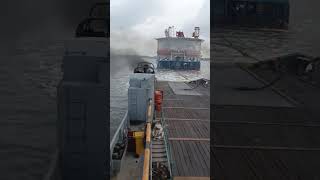 What just happened to this ship 😱😱😱 ship sailing sea lifeatsea shipaccident merchantnavy [upl. by Aniarrol]