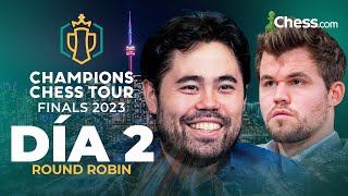 ¡Carlsen vs Nakamura ¿Podrán Wesley y Caruana mantener su ventaja  Champions Chess Tour Final… [upl. by Accissej]