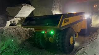 working in underground mine miningequipment excavator miningengineering [upl. by Enenej]