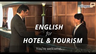 Learn English for Hotel and Tourism quotChecking into a hotelquot  English course by LinguaTV [upl. by Auqeenwahs]