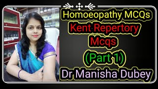 Kent Repertory McqsHomoeopathy MCQs for all entrance examDr Manisha Dubey [upl. by Asillem678]