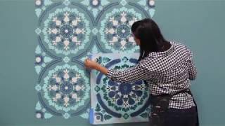 The Complete Guide to Wall Stencils amp Wall Stenciling  How to Paint a Wall with Mandala Stencils [upl. by Kassey911]