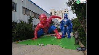 5m High inflatable batman and 49m High inflatable spiderman [upl. by Cornelia]