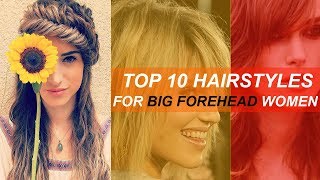 Hairstyle for broad forehead women  Big forehead hairstyle for women [upl. by Nosliw]