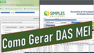 Como Emitir DAS para pagamento de tributos do MEI  PGMEI [upl. by Enilav]
