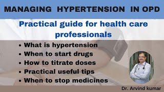 How to treat hypertension  practical tips for healthcare professionals [upl. by Eibmab]