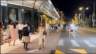 CANNES NIGHTLIFE 🇫🇷4K SUMMER 2024MILLIONAIRE LADIES AND SUPERCARS [upl. by Ditter]