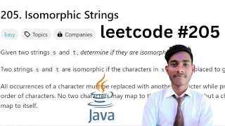 205 Isomorphic Strings  HashMap  leetCode 205  Easy  java [upl. by Diskson]