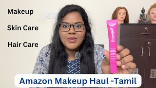 Amazon Makeup Haul in tamil  The Dusky Ponnu [upl. by Osugi]