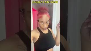 Red Color High Curls Ponytail😍 Bundles For Quick Weave Hairstyles Ft elfinhair Review shorts [upl. by Schinica]