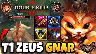 T1 Zeus Gnar vs Kled  TOP  Lol Korea Grandmaster Patch 142 ✅ [upl. by Attoynek777]