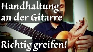 Richtige Handhaltung an der Gitarre  Tutorial by Dieter Peschel [upl. by Amice]