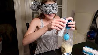 BLINDFOLDED FEEDING TUBE CHALLENGE 81617 [upl. by Naicad]