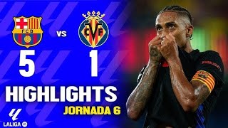 Resumen y Goles Villarreal vs Barcelona ¡Victoria aplastante y lesión de Ter Stegen [upl. by Jt64]