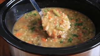 Slow Cooker Vegetable Barley Soup [upl. by Red]