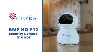 5MP PTZ Indoor Security Camera Ctronics CCTV WiFi Surveillance Camera with Auto Tracking [upl. by Enibas]