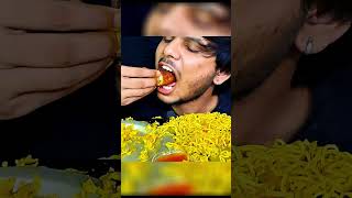 Mukbangers Eating Pasta And Noodles With Fried Chicken Pieces And Boiled Eggs With Salad ASMR Show [upl. by Popele]