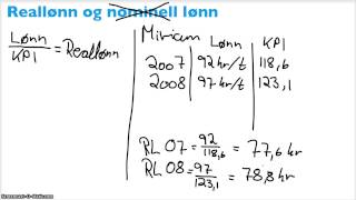 Reallønn og nominell lønn [upl. by Soneson39]