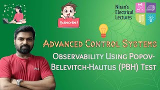 Observability Using PBH Test  Advanced Control Systems [upl. by Leddy440]