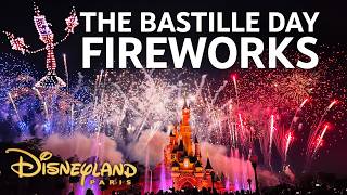 4K The Bastille Day Fireworks 2024  Guinness World Records Drones Show  Disneyland Paris [upl. by Thetes]