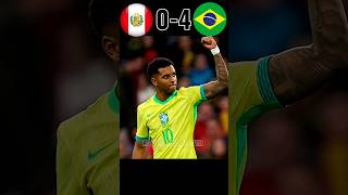 Peru vs Brazil 04 🥵 2024 World Cup Qualification Match  football worldcup shorts [upl. by Amikan]