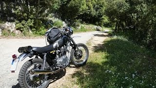 Yamaha SR 500 Scrambler Supertrapp Aktionfahrt durch die quotWildnisquot in Italien Gargano [upl. by Meeharbi]