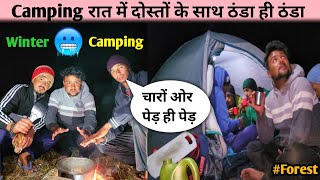 Winter Group Camping With Friends  Camping In Uttarakhand Forest  Camping In India [upl. by Auhsoj]