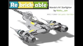 LEGO Mandos N1 Starfighter MOC by maikusan [upl. by Aillicec952]