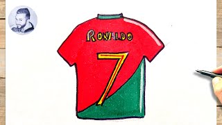 Comment dessiner le maillot de ronaldo [upl. by Erreid]