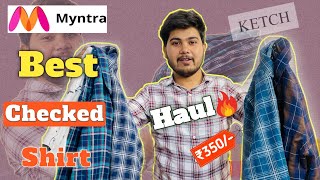 5 best checkedflannel shirt under ₹350ketch brand shirt reviewmyntra checked budget shirt for men [upl. by Andryc]