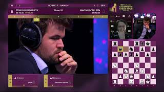 Magnus Carlsen vs Teimour Radjabov Round 7 Game 4  Meltwater Champions Chess Tour Finals [upl. by Margareta761]