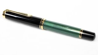 Fountain Pen Review Pelikan M1000 Green Stripe [upl. by Bierman575]