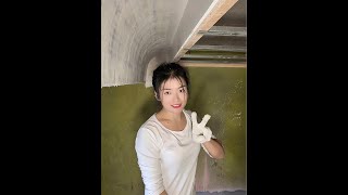 👷Painter Applying putty  Puttying for renovation putty 241026 [upl. by Llenrahs910]