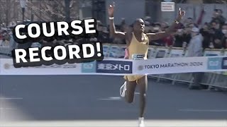 Benson Kipruto Breaks Kipchoges Course Record With 20216 Win At Tokyo Marathon 2024 [upl. by Enilkcaj952]