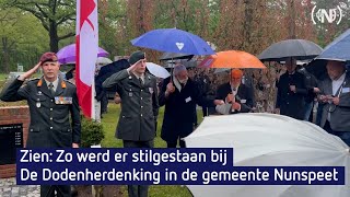 Zien Zo werd er stilgestaan bij De Dodenherdenking in de gemeente Nunspeet [upl. by Goar]