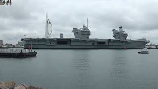 HMS Queen Elizabeth Departing Portsmouth  02092024 [upl. by Mas]