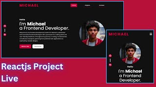 Simple React JS Portfolio Project [upl. by Ordnajela]