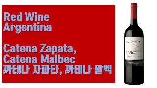 아르헨티나 레드 와인  까테나 자파타 까테나 말벡 Catena Zapata Catena Cabernet Malbec 2020 [upl. by Christopher]