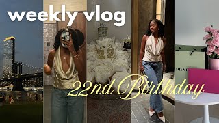 WEEKLY VLOG 🍒 my 22nd birthday week dinners solo dates amp first day of school [upl. by Adnohsed260]