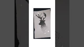 Stippling art 🖤✨  shine  art painting stipplingart ytshorts [upl. by Ellednahc]